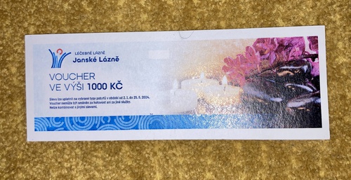 Voucher 1000,- na pobyt v Jánských lázních