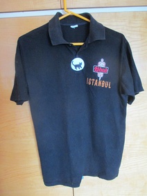 Tričko polokošile černá barva Istanbul