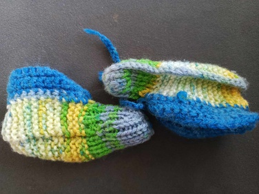 Ponožky pletené + rukavičky pro mimi