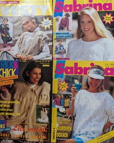 4x časopisy Sabrina, Vesty, Strick & Schick