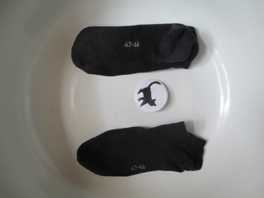 1x Ponožky  kotníkové 1 pár barva černá vel 43 až  46