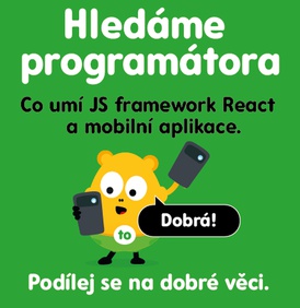 Poptáváme vývojáře programátora Javascript React pro mobilní appku Nevyhazujto