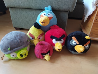 6x plyšák Angry Birds